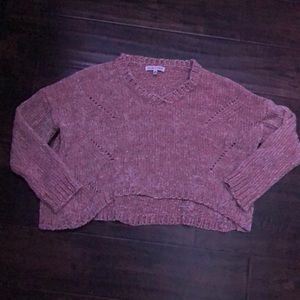 shiny tan Lose long sleeve crop top.